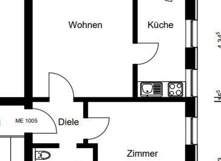 Wohnung zur Miete 695 € 2 Zimmer 49 m² 2. Geschoss Thon Nürnberg 90425