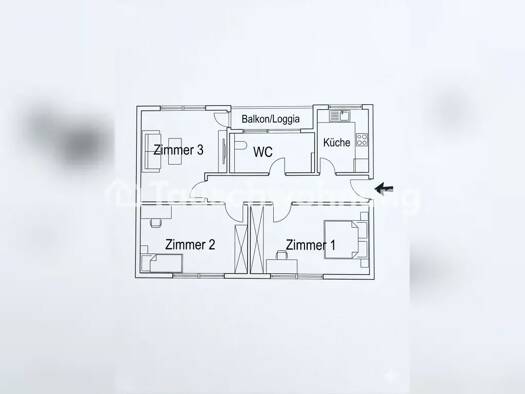 Wohnung zur Miete Tauschwohnung 627 € 3 Zimmer 72 m² 1. Geschoss Untergiesing-Harlaching München 81547