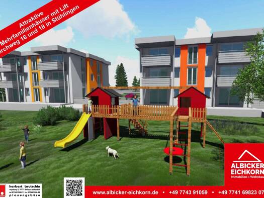 Wohnung zum Kauf provisionsfrei 365.500 € 3 Zimmer 85 m² 3. Geschoss Kirchweg 16 Stühlingen 79780