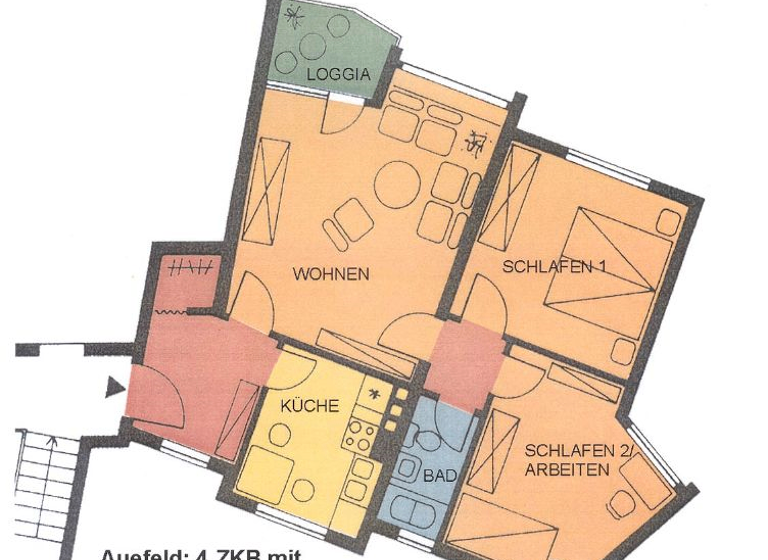 Wohnung zur Miete 580 € 3 Zimmer 66,2 m² 2. Geschoss Heinrich-Heine-Straße 29 Süd Kassel 34121