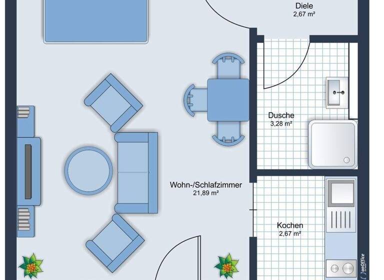 Studio zum Kauf 109.000 € 1 Zimmer 31,9 m² 2. Geschoss Grubweg Passau 94034