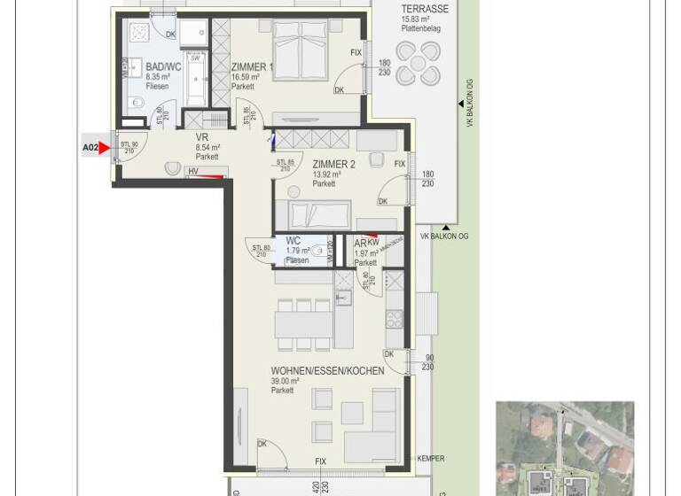 Wohnung zum Kauf 705.450 € 3 Zimmer 90,2 m² Innere Stadt Klagenfurt am Wörthersee 9020