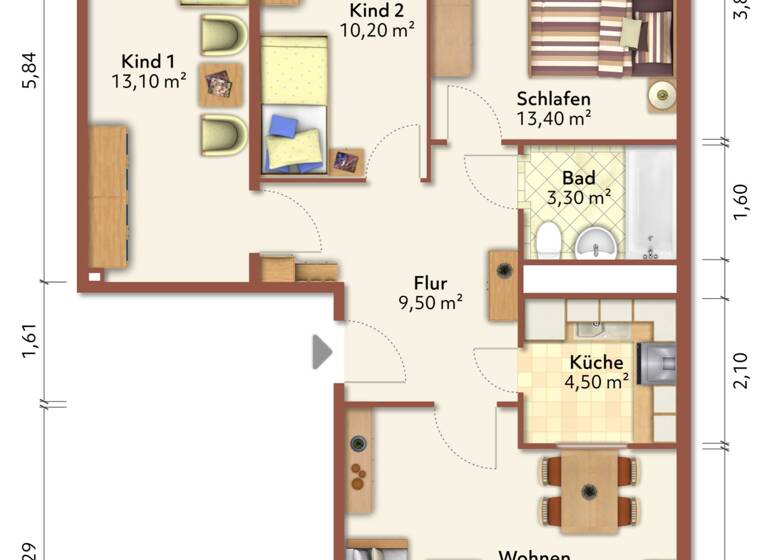 Wohnung zum Kauf provisionsfrei 95.000 € 4 Zimmer 75 m²<br/>Wohnfläche Oststadt Neubrandenburg 17036