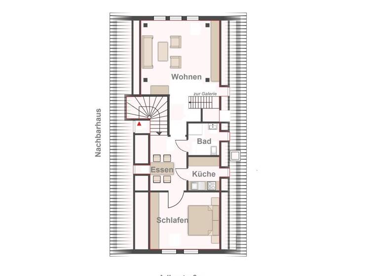 Maisonette zur Miete 790 € 2 Zimmer 70 m²<br/>Wohnfläche 4.<br/>Geschoss Adlerstraße 14 Lorenz Nürnberg 90402