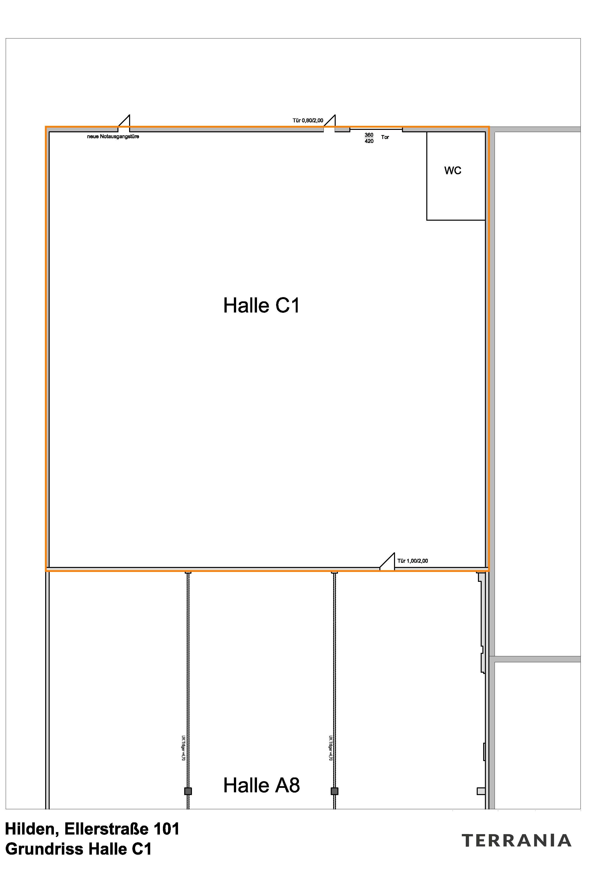 Lagerhalle zur Miete provisionsfrei 5,50 € 886,6 m²<br/>Lagerfläche Ellerstrasse 101 Nordstadt 15 Hilden 40721