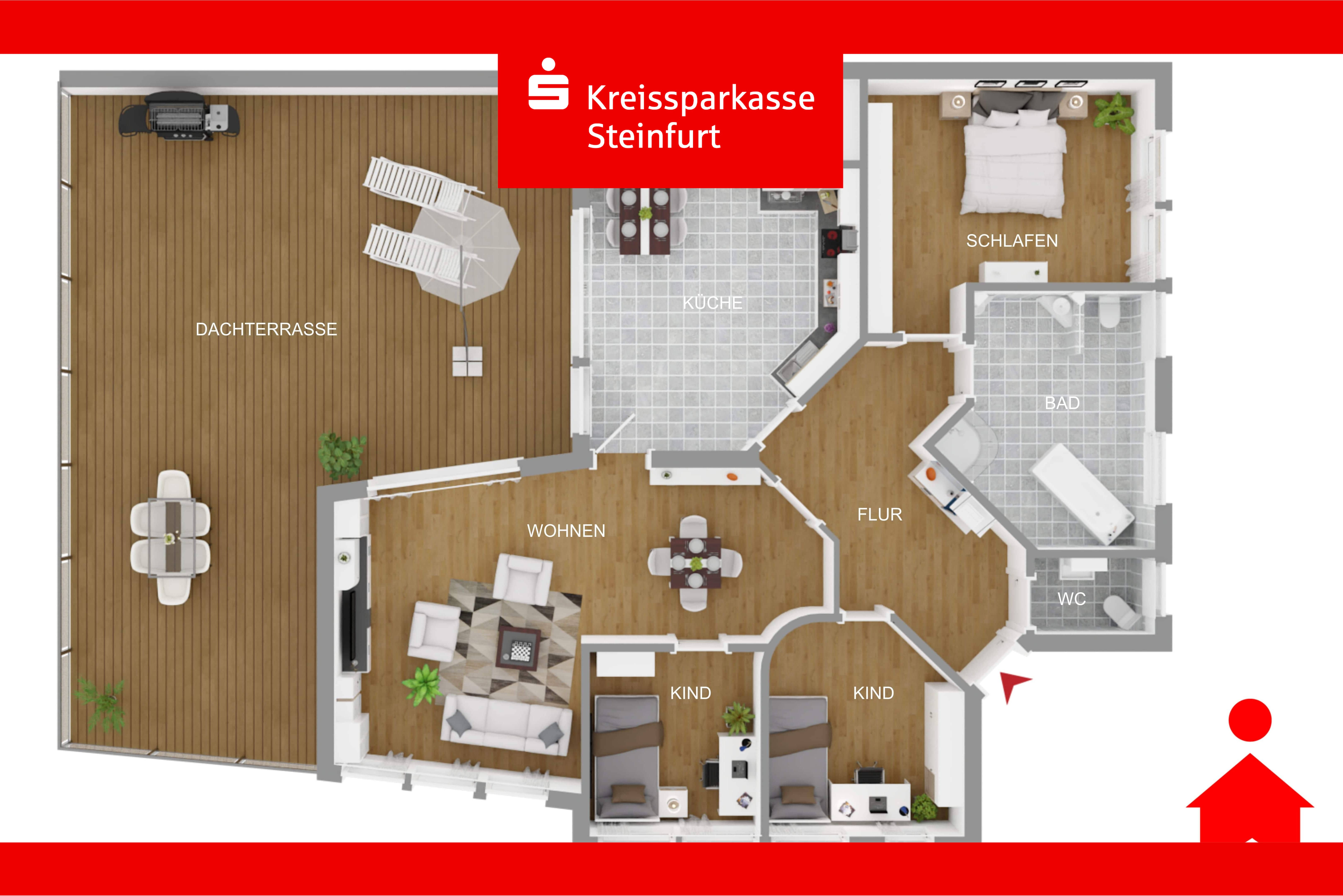 Wohnung zum Kauf 220.000 € 4 Zimmer 123 m²<br/>Wohnfläche 01.10.2024<br/>Verfügbarkeit Recke Recke 49509