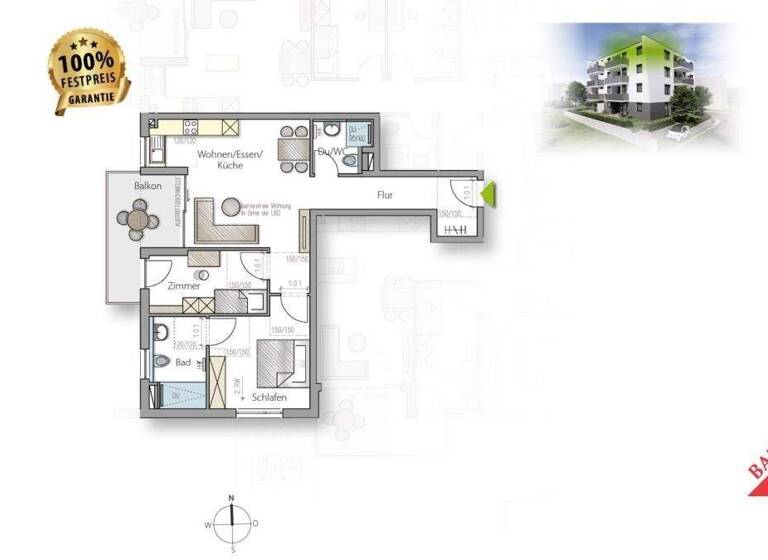 Wohnung zum Kauf - Neubau provisionsfrei 515.000 € 3 Zimmer 77 m² Holzgerlingen 71088