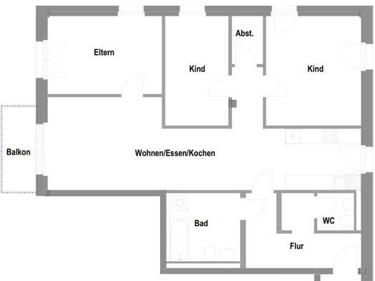Wohnung zur Miete nur mit Wohnberechtigungsschein 742 € 4 Zimmer 106 m² 2. Geschoss frei ab 01.12.2026 Lion-Feuchtwanger-Straße 7 Herzogenaurach Herzogenaurach 91074