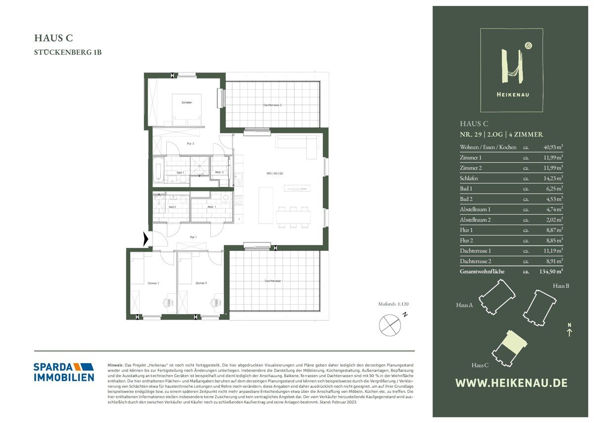 Wohnung zum Kauf 699.000 € 4 Zimmer 134,5 m²<br/>Wohnfläche Stückenberg 1b Neuheikendorf Heikendorf 24226