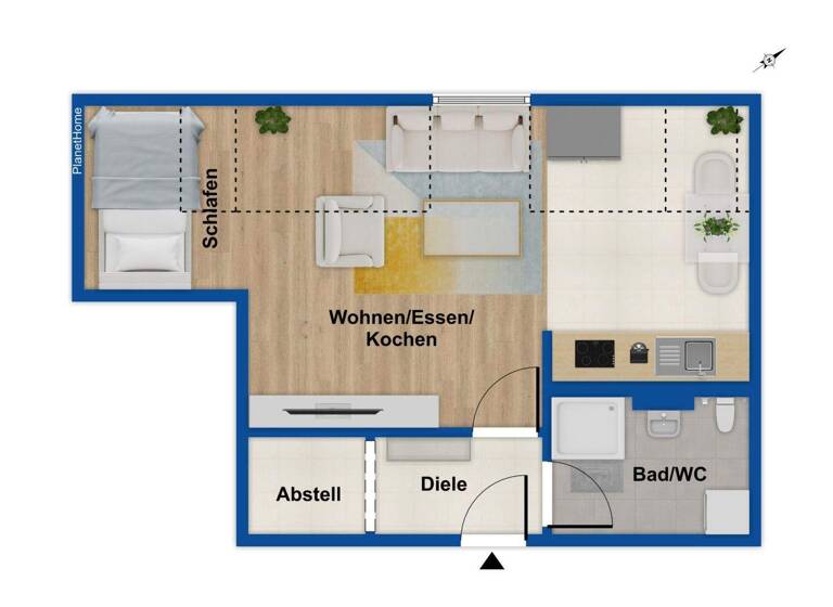 Studio zum Kauf 72.500 € 1,5 Zimmer 32,8 m² Coswig 01640