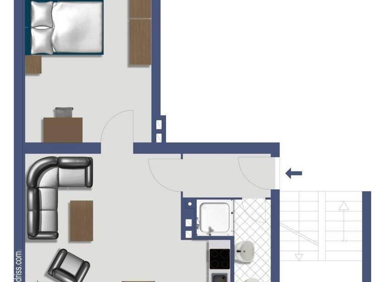 Wohnung zum Kauf provisionsfrei 227.400 € 2 Zimmer 44,4 m² 2. Geschoss Irenenstraße 57 Unterrath Düsseldorf 40468