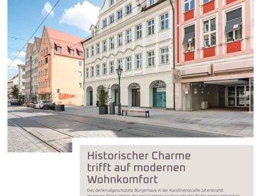 Wohnung zur Miete 853 € 1 Zimmer 34,7 m² 3. Geschoss frei ab 01.10.2026 Hinter der Metzg Innenstadt Augsburg 86150