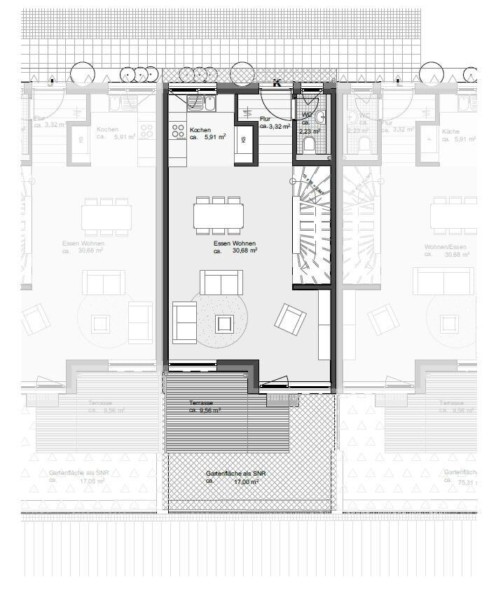 Reihenmittelhaus zum Kauf provisionsfrei 599.000 € 5 Zimmer 109,5 m²<br/>Wohnfläche 1 m²<br/>Grundstück Ronhof 151 Fürth 90765