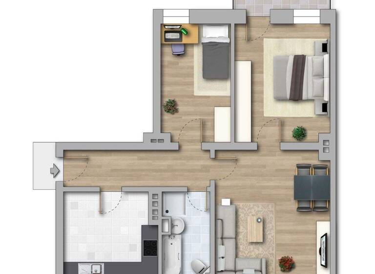 Wohnung zur Miete 448 € 3 Zimmer 71,1 m² 3. Geschoss Straße des Friedens 42 Merseburg 06217