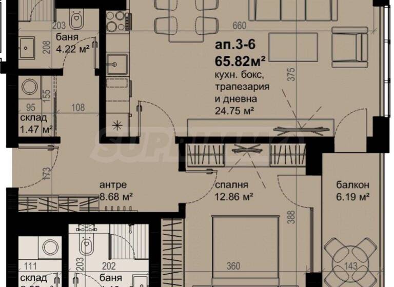 Studio zum Kauf 109.898 € 2 Zimmer 77,2 m² Burgas