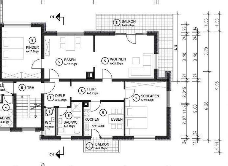 Wohnung zum Kauf 349.000 € 4 Zimmer 119,6 m² 1. Geschoss Buckenberg Pforzheim 75175