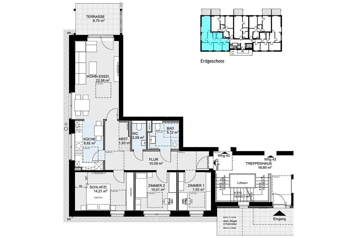 Wohnung zum Kauf provisionsfrei als Kapitalanlage geeignet 364.900 € 3,5 Zimmer 90,5 m²<br/>Wohnfläche Am Bahnhof 4 Alveslohe 25486