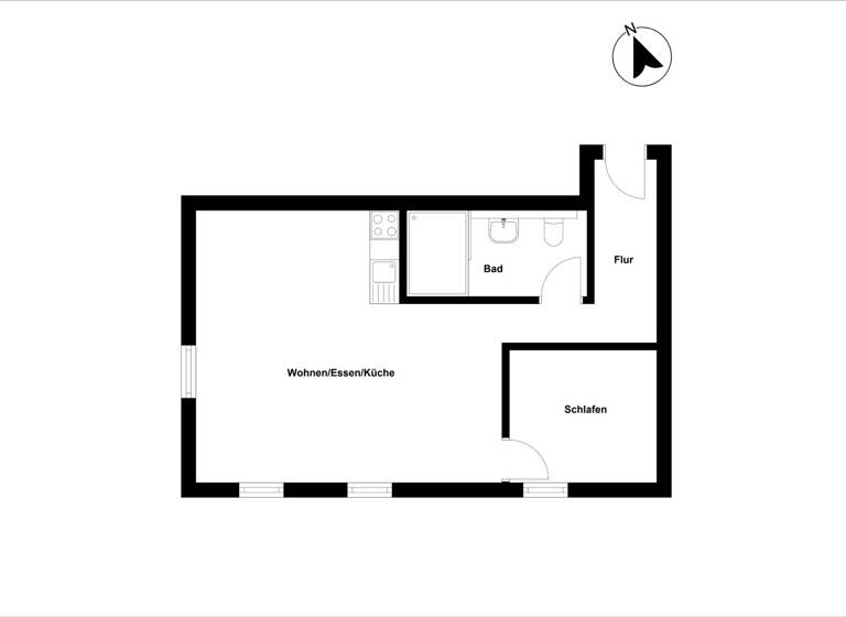 Studio zum Kauf 195.850 € 2 Zimmer 49 m²<br/>Wohnfläche 1.<br/>Geschoss Klink Klink 17192