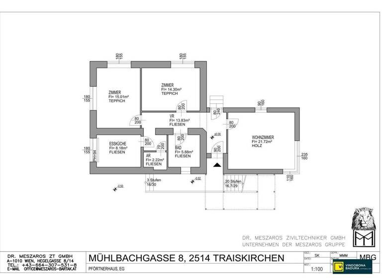 Wohnung zum Kauf 190.000 € 3 Zimmer 81 m² Traiskirchen 2514