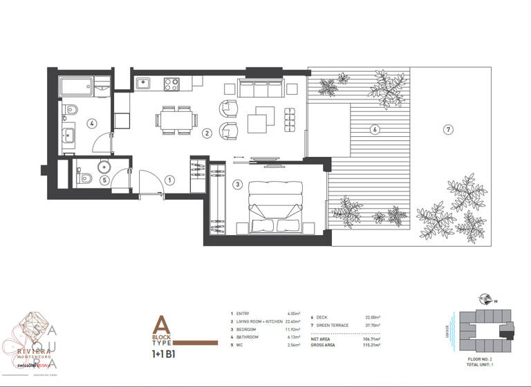 Wohnung zum Kauf 2 Zimmer 106,7 m² Budva 85310