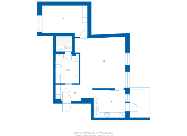 Studio zum Kauf 528.000 € 2 Zimmer 72 m² 2. Geschoss Bulevardi 52 Helsinki 00120