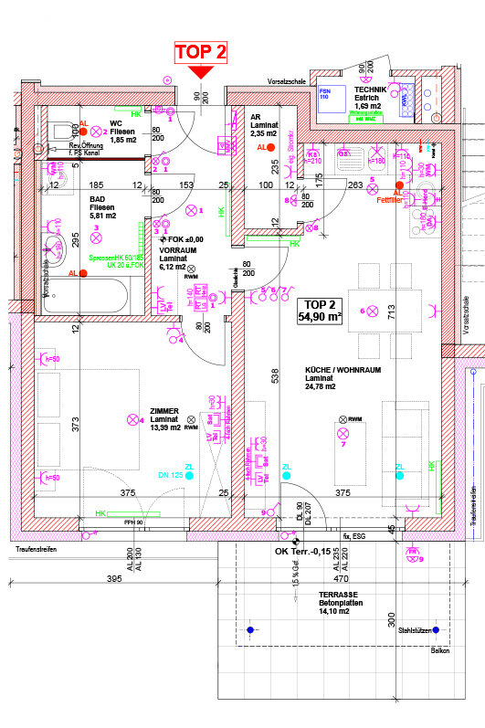 Wohnung zur Miete 694 € 54,9 m²<br/>Wohnfläche Schulgasse 15/2 Sitzendorf an der Schmida 3714