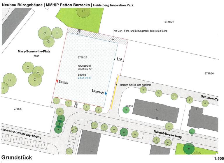 Grundstück zum Kauf provisionsfrei 490 € 3.558 m² Grundstück Salomon-Caloi-Straße Kirchheim Heidelberg 69124
