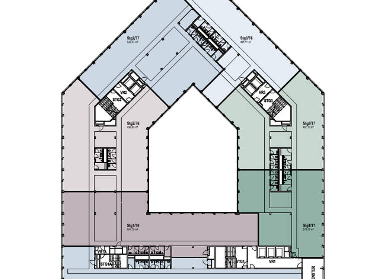 Bürofläche zur Miete 24,60 € 856,8 m² Bürofläche teilbar ab 428,4 m² Wien 1020
