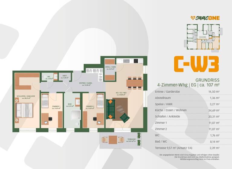 Studio zum Kauf - Neubau 545.300 € 4 Zimmer 106,9 m²<br/>Wohnfläche EG<br/>Geschoss Saas Bayreuth 95447