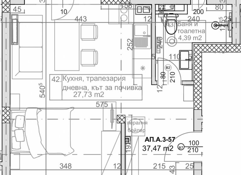 Studio zum Kauf 81.000 € 1 Zimmer 45 m² Sunny day