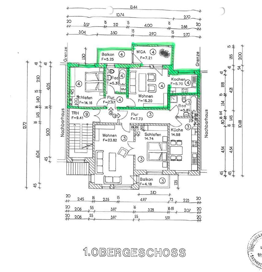 Wohnung zur Miete 400 € 2 Zimmer 54 m²<br/>Wohnfläche 1.<br/>Geschoss ab sofort<br/>Verfügbarkeit Karolinenstraße 15 Eisenach Eisenach 99817