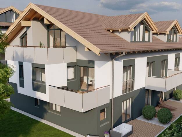 Terrassenwohnung zum Kauf - Erstbezug 569.000 € 3 Zimmer 86,4 m² EG Haslach Traunstein 83278