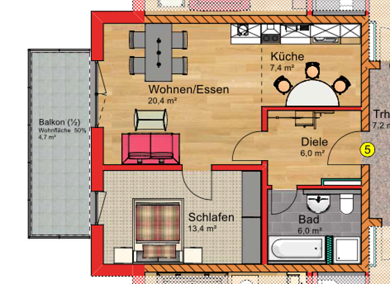 Wohnung zum Kauf provisionsfrei 254.900 € 2 Zimmer 57,9 m² 1. Geschoss frei ab sofort Blütenstraße 26 Schnaittach 91220