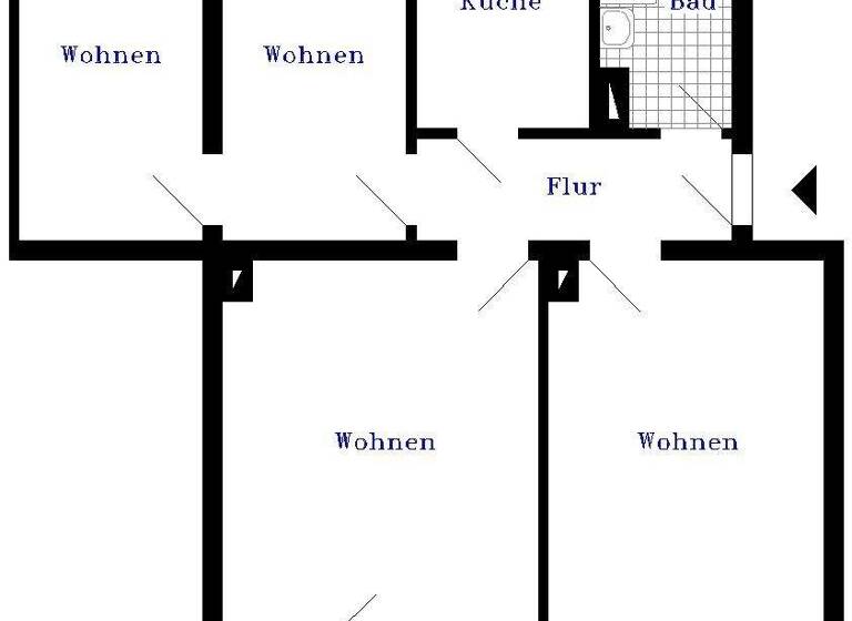 Wohnung zur Miete 401 € 4 Zimmer 69,8 m² 3. Geschoss frei ab sofort Bahnhofstr. 44 Barby 39249