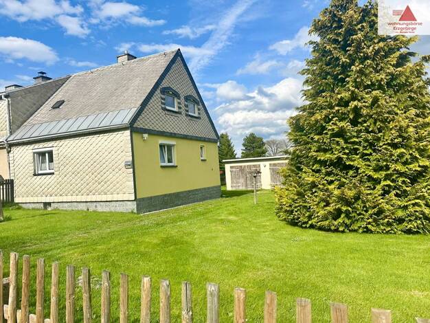 Doppelhaushälfte zum Kauf 65.000 € 3 Zimmer 70 m² 1.060 m² Grundstück Jöhstadt Jöhstadt 09477