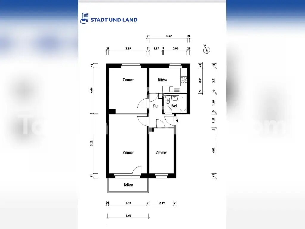 Wohnung zur Miete 500 € 3 Zimmer 56 m²<br/>Wohnfläche 2.<br/>Geschoss Johannisthal Berlin 12487