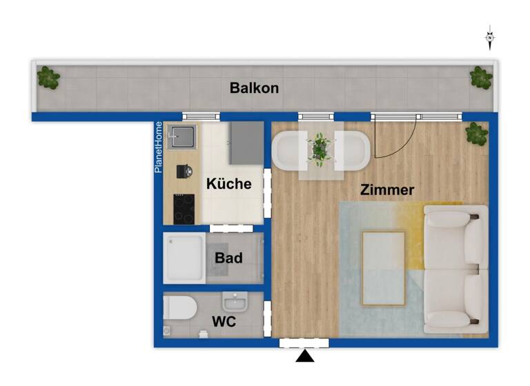 Wohnung zum Kauf 162.000 € 1 Zimmer 45 m²<br/>Wohnfläche 1.<br/>Geschoss Südweststadt Karlsruhe 76135
