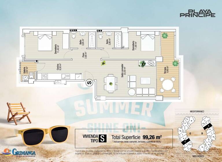 Wohnung zum Kauf provisionsfrei 272.842 € 3 Zimmer 100 m² La Manga 30380