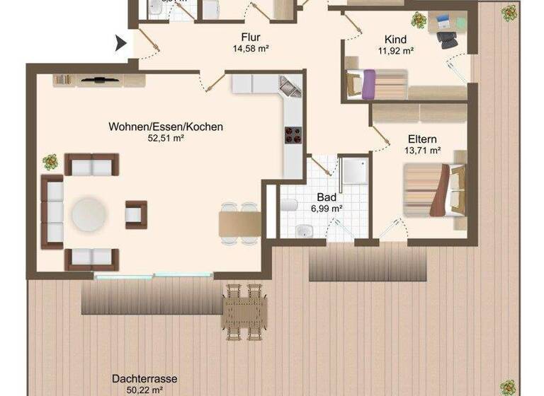 Penthouse zum Kauf 495.000 € 4 Zimmer 132 m² 2. Geschoss Hude Hude (Oldenburg) 27798