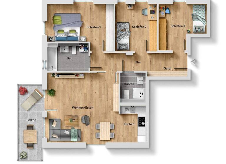 Wohnung zum Kauf 569.000 € 4 Zimmer 94 m² 1. Geschoss Fürstenfeldbruck 82256