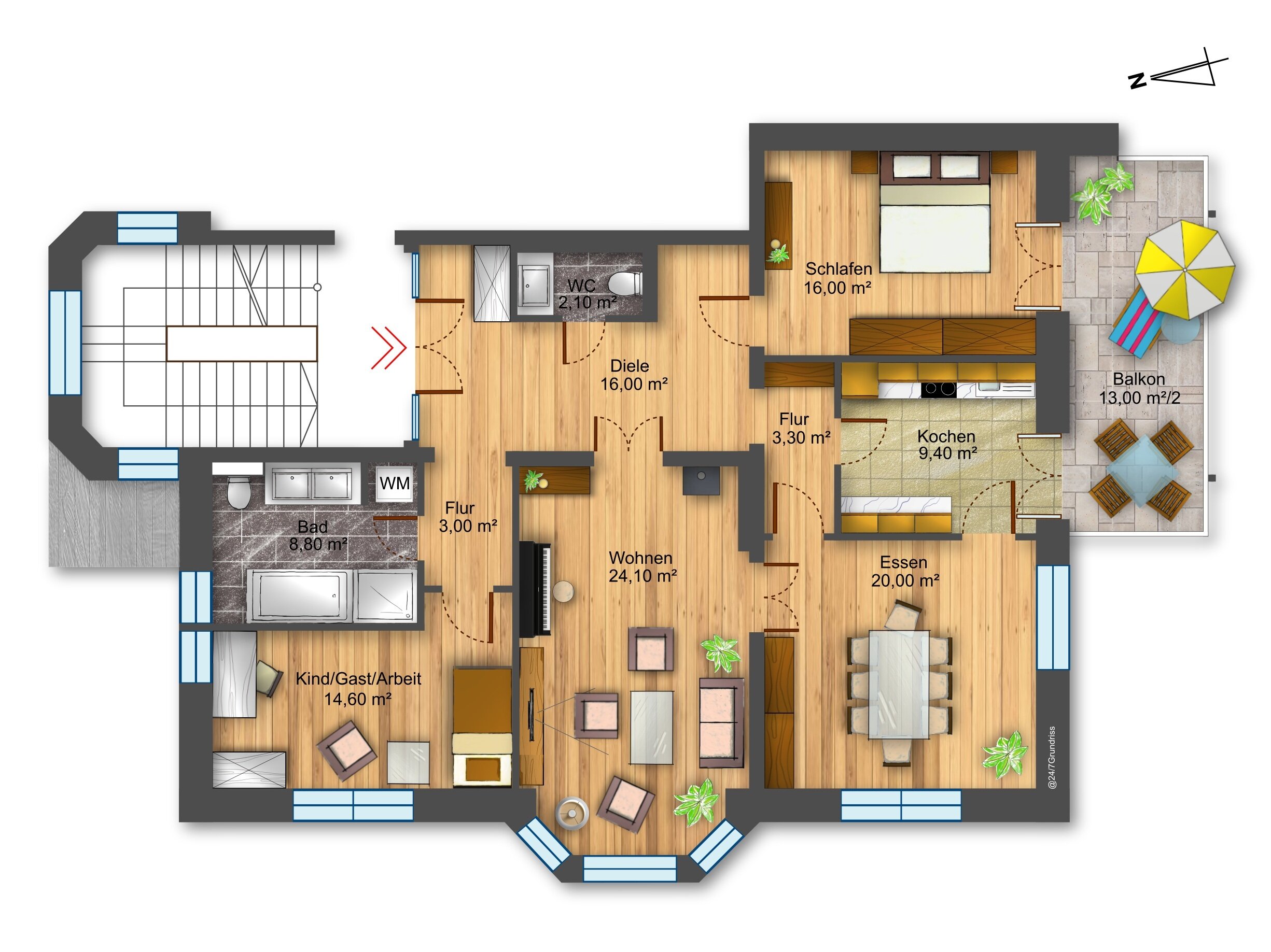 Wohnung zum Kauf als Kapitalanlage geeignet 649.000 € 4 Zimmer 123,8 m²<br/>Wohnfläche Erna-Berger-Straße 2 Innere Neustadt (Königstr.) Dresden 01097