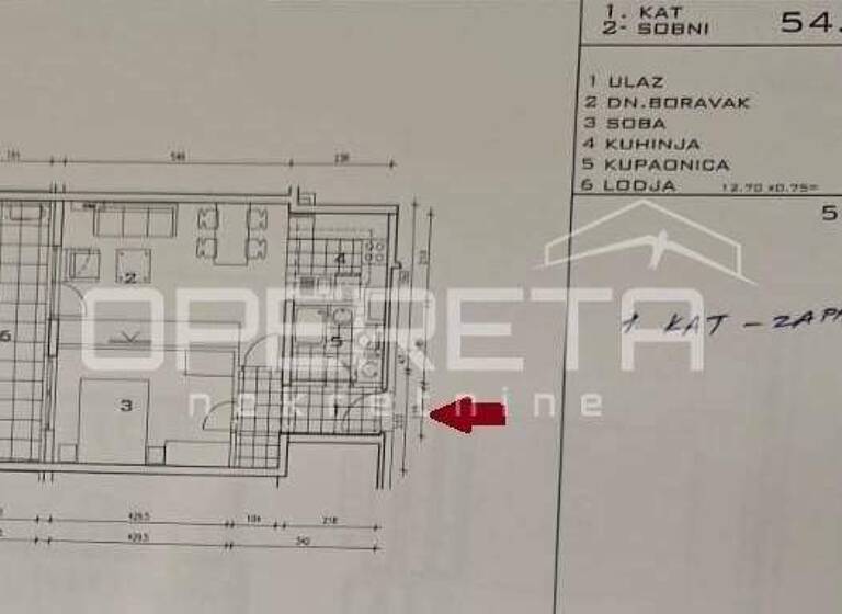 Wohnung zum Kauf 260.000 € 2 Zimmer 55 m² 1. Geschoss Vukomerec-Borongaj