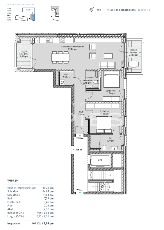 Wohnung zum Kauf provisionsfrei 550.000 € 3 Zimmer 95,3 m²<br/>Wohnfläche Arsten Bremen 28279