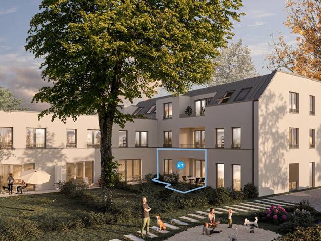 Terrassenwohnung zum Kauf - Neubau provisionsfrei 575.000 € 3 Zimmer 75,7 m² EG Jägerstraße 35 Lichterfelde Berlin 12209