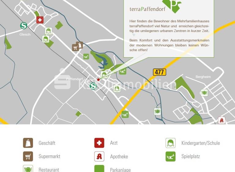 Wohnung zum Kauf 285.000 € 2 Zimmer 51,9 m²<br/>Wohnfläche Dachgeschoss, EG<br/>Geschoss Paffendorf Bergheim-Paffendorf 50126