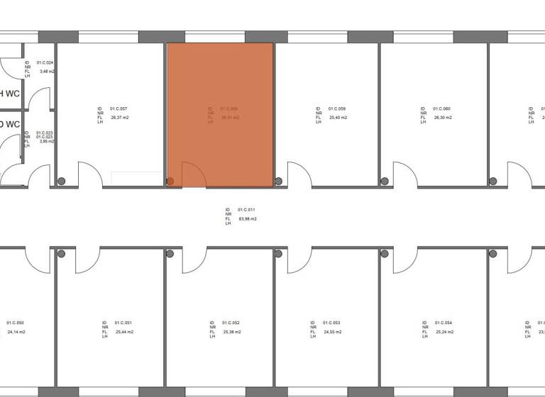 Bürofläche zur Miete 598 € 26,3 m²<br/>Bürofläche Carl-Reuther-Straße 1 Waldhof Mannheim 68305