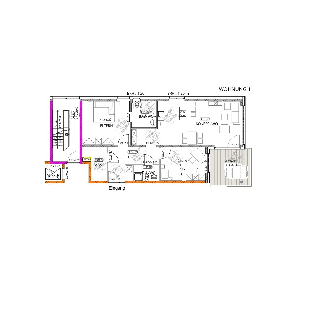 Wohnung zum Kauf provisionsfrei 379.000 € 3 Zimmer 103 m²<br/>Wohnfläche Struthütten Neunkirchen 57290