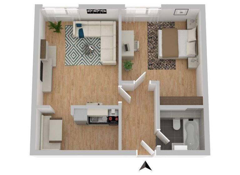 Wohnung zur Miete 429 € 2 Zimmer 54,3 m² 4. Geschoss Friedrich-König-Straße 11 Suhl 98527