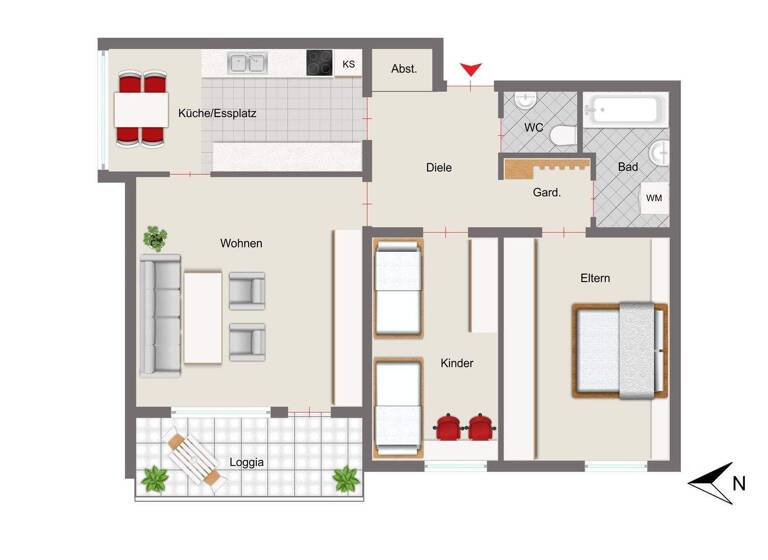 Wohnung zum Kauf 469.000 € 3 Zimmer 75 m² frei ab 01.07.2026 Hadern München 80689