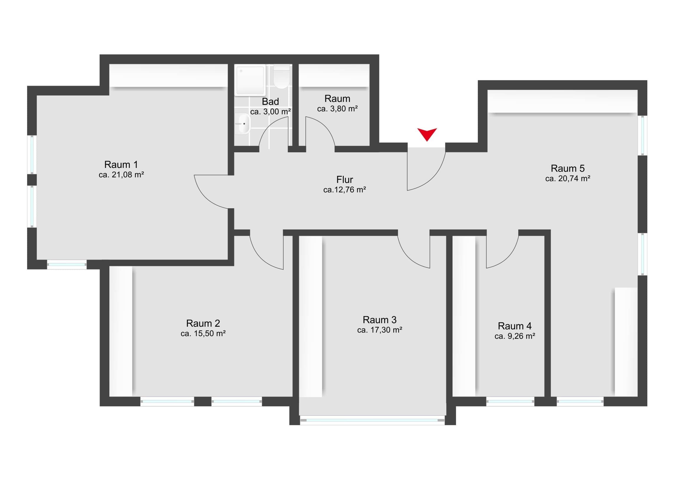 Wohnung zum Kauf 780.000 € 4,5 Zimmer 101,5 m²<br/>Wohnfläche 1.<br/>Geschoss Echarding München 81673